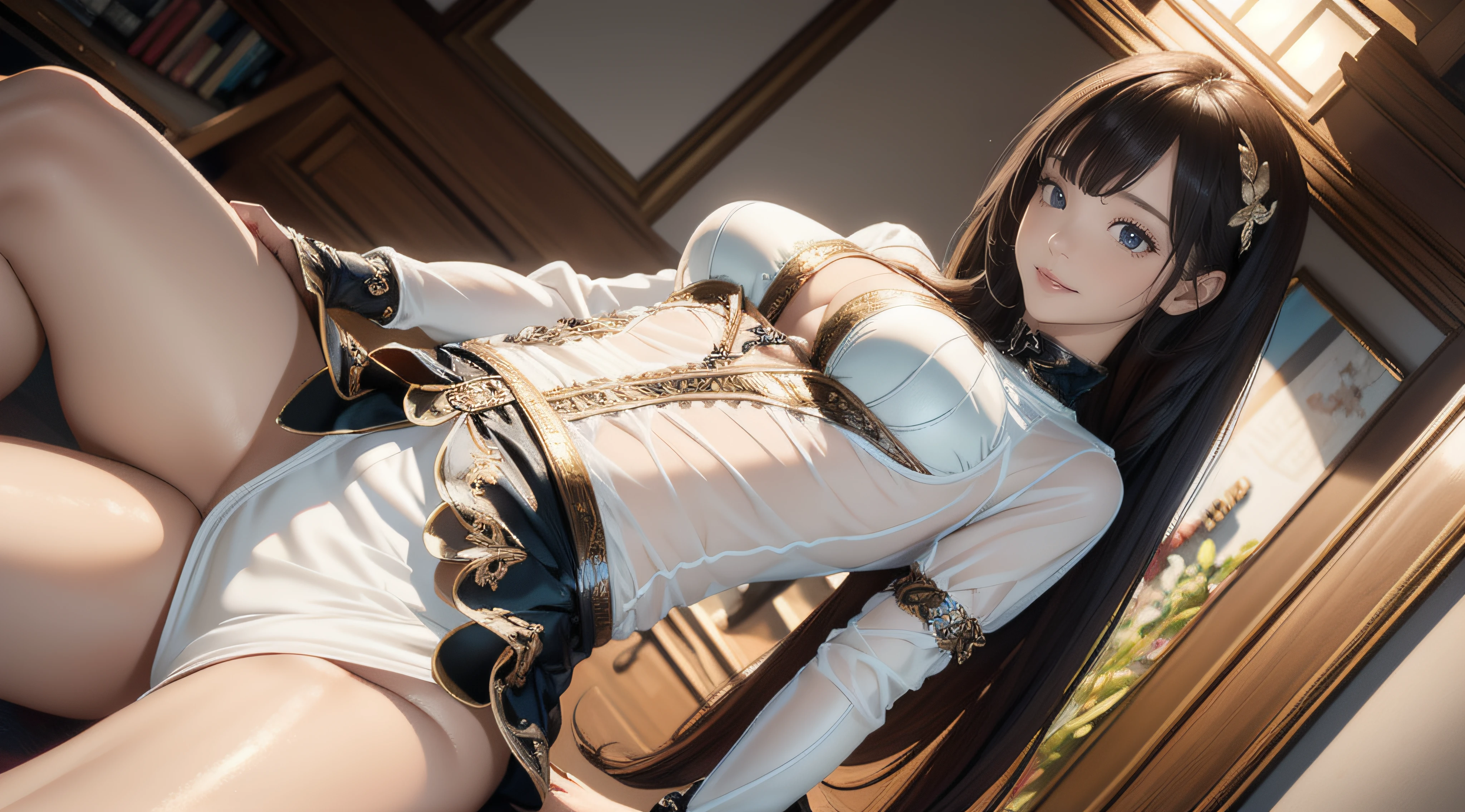 porn image,nsfw,vaginal,sex,vaginal,sex,woman on top,squatting,open legs,arched back,stretching,sweat,(ultra detailed skin),curvy,petite,beautiful breasts,large breasts,pale skin,pointy breasts,erect nipples,(fantasy art,Highest image quality,Hyperrealist portrait,(8k),ultra-realistic,best quality, high quality, high definition, high quality texture,high detail,beautiful detailed,fine detailed,extremely detailed cg,detailed texture,a realistic representation of the face,masterpiece,Sense of presence,Dynamic,bold),(thin hair),(soft hair),(straight hair:1.5),Swept long bangs,extra light coppery amber hair,hair over one eye,See-through armored dress with asymmetrical embroidery,tight mini skirt,stockings,Engineer boot