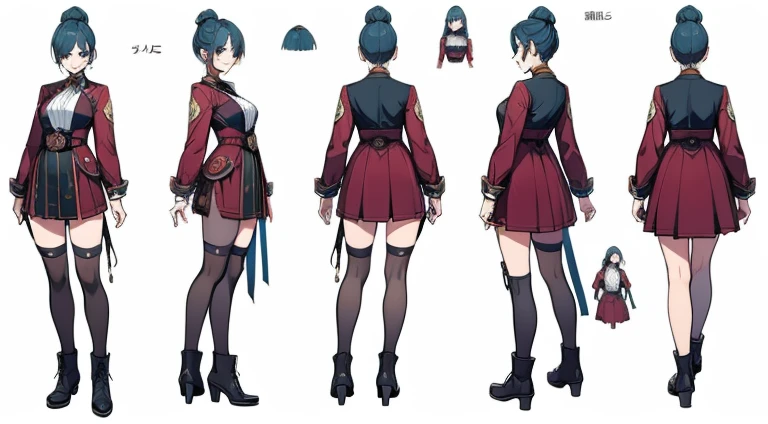 Female original character action reference sheet adoptable,