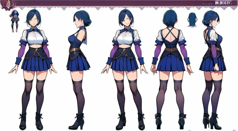 Female original character action reference sheet adoptable,