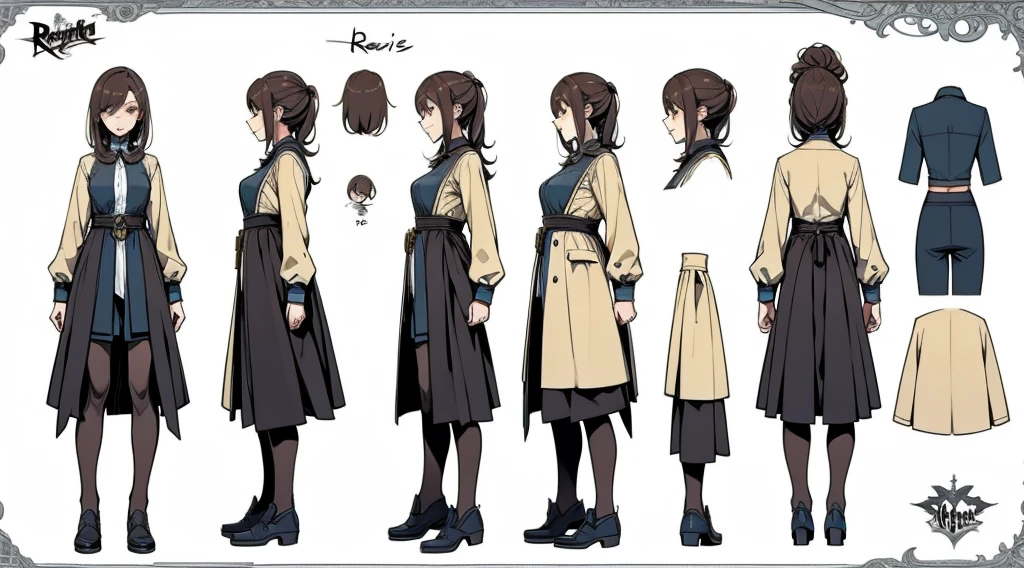 Female original character action reference sheet adoptable,