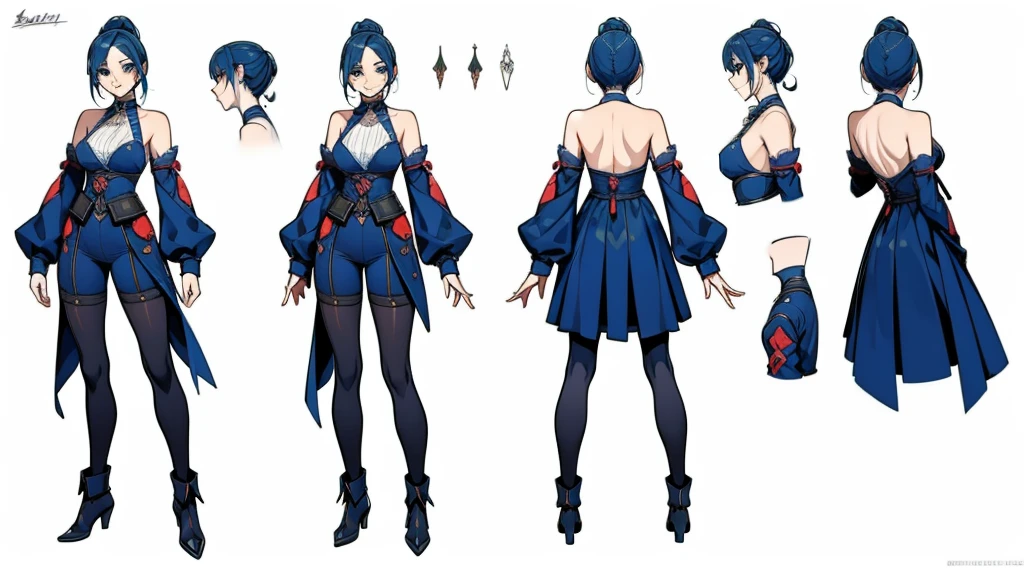 Female original character action reference sheet adoptable,