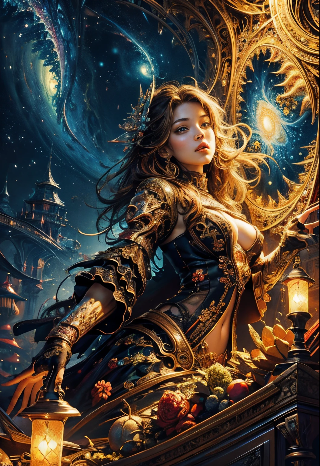 (masterpiece, top quality, best quality, official art, beautiful and aesthetic:1.2), (1girl), extreme detailed,(fractal art:1.3),colorful,highest detailed