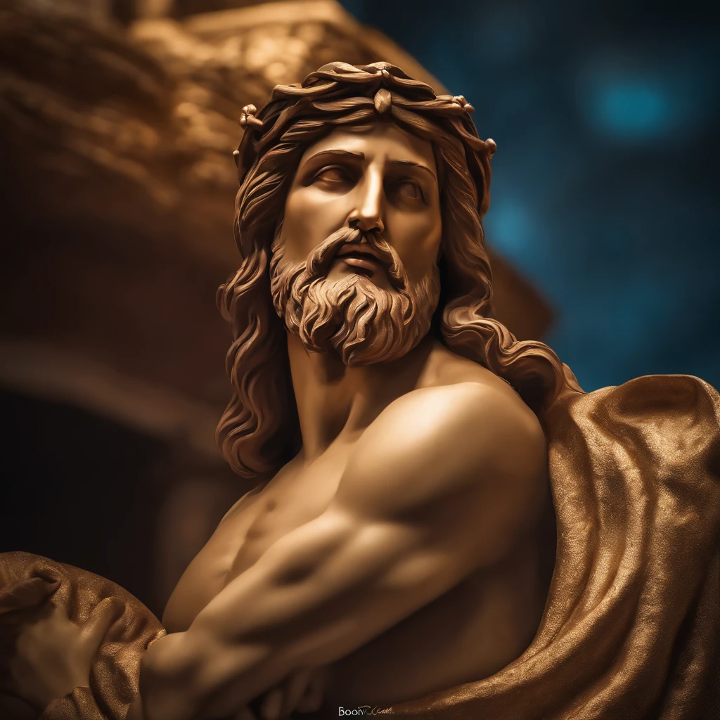 jesus em meio a uma tempestade, obra-prima, melhor qualidade, alta qualidade, papel de parede 8k de unidade CG extremamente detalhado, fotografia premiada, Bokeh, Depth of Field, HDR, bloom, chromatic aberration, fotorrealista, extremamente detalhado, trending on ArtStation, trend at CGSociety, intrincado, alto detalhe, dramatic, arte no meio da jornada, volumeric lighting
