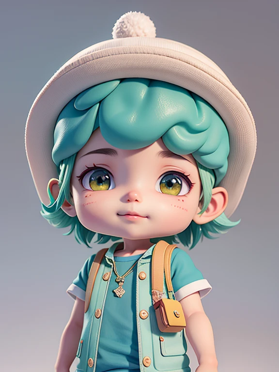 There's a boy with a cap,Cute 3D rendering,Pequeno designer,Portrait anime designer trainee boy,cute 3d anime boy rendering,arte digital detalhada bonito,Designer masculino mini menino bonito,stylized 3d rendering,3D rendering 8K character art,lovely digital painting,Estilo anime 3D,super detailed rendering