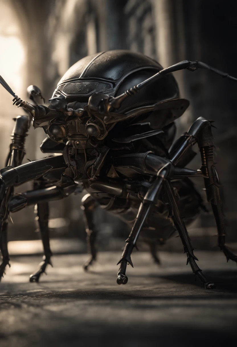 Imagine a chilling and highly detailed mechanical bug designed for a nefarious purpose – a murdering bug. Zoom in on micro-details, capturing the sinister intricacies of its design, from razor-sharp appendages to stealthy mechanisms meant for subterfuge.
Highlight the malevolence in the bug's metallic exoskeleton, incorporating dark and foreboding textures that convey a sense of danger. Emphasize the precision of its movements, showcasing how it maneuvers with deadly accuracy and efficiency.
Consider the lighting, using shadows to accentuate the ominous nature of the murdering bug. Use stark contrasts to create an eerie atmosphere, where every detail of its menacing design is highlighted in a way that adds to the overall sense of threat.
Place the bug in a context that amplifies its sinister purpose – perhaps it's lurking in the shadows of a dimly lit alley, poised to strike, or navigating a high-tech facility with a stealthy intent. Integrate elements that enhance the bug's murderous nature and create a visually unsettling scene.
This detailed prompt aims to inspire the creation of a highly detailed and menacing mechanical bug designed for nefarious deeds, focusing on micro-details to convey its lethal precision and chilling presence.