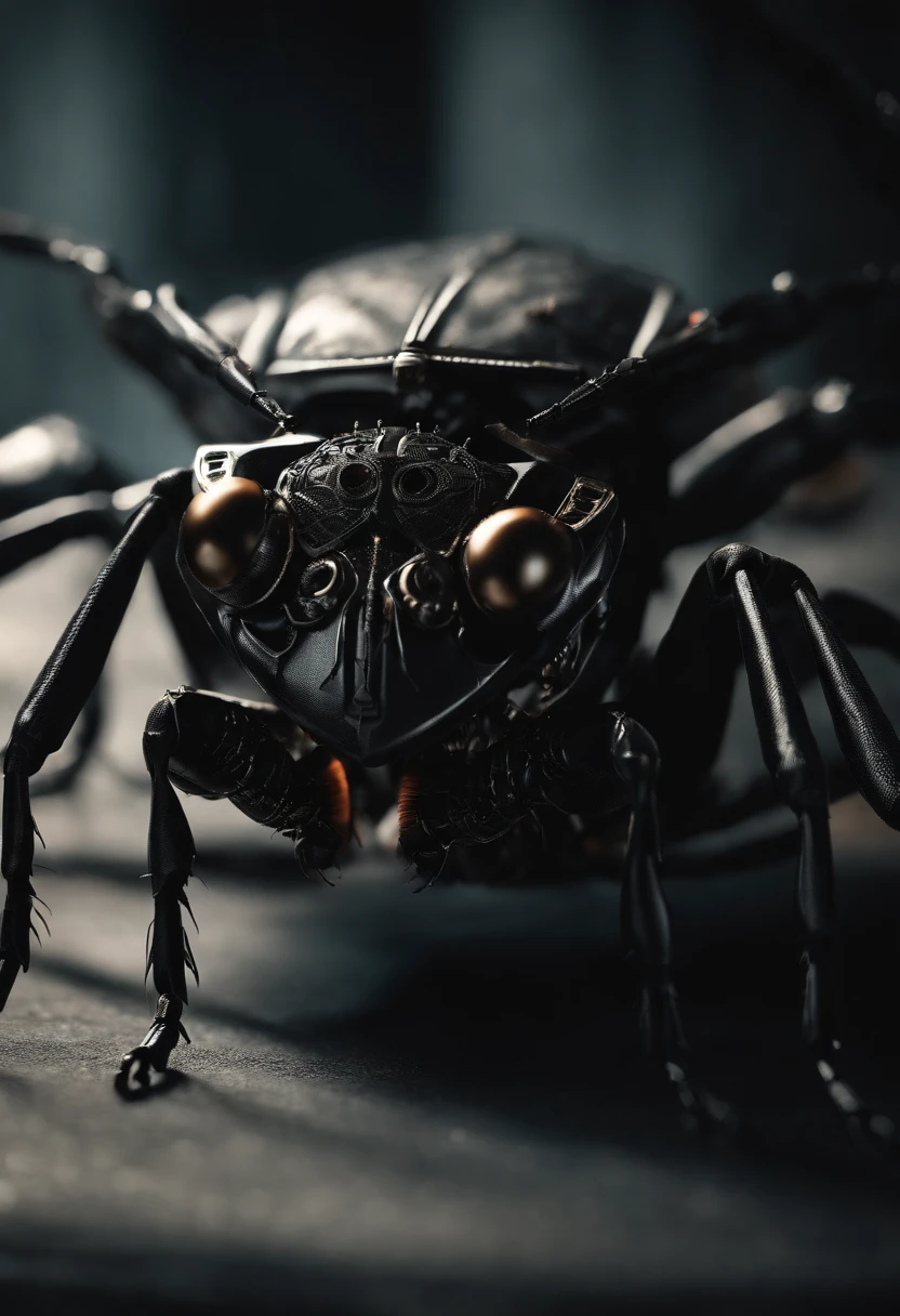 Imagine a chilling and highly detailed mechanical bug designed for a nefarious purpose – a murdering bug. Zoom in on micro-details, capturing the sinister intricacies of its design, from razor-sharp appendages to stealthy mechanisms meant for subterfuge.

Highlight the malevolence in the bug's metallic exoskeleton, incorporating dark and foreboding textures that convey a sense of danger. Emphasize the precision of its movements, showcasing how it maneuvers with deadly accuracy and efficiency.

Consider the lighting, using shadows to accentuate the ominous nature of the murdering bug. Use stark contrasts to create an eerie atmosphere, where every detail of its menacing design is highlighted in a way that adds to the overall sense of threat.

Place the bug in a context that amplifies its sinister purpose – perhaps it's lurking in the shadows of a dimly lit alley, poised to strike, or navigating a high-tech facility with a stealthy intent. Integrate elements that enhance the bug's murderous nature and create a visually unsettling scene.

This detailed prompt aims to inspire the creation of a highly detailed and menacing mechanical bug designed for nefarious deeds, focusing on micro-details to convey its lethal precision and chilling presence.