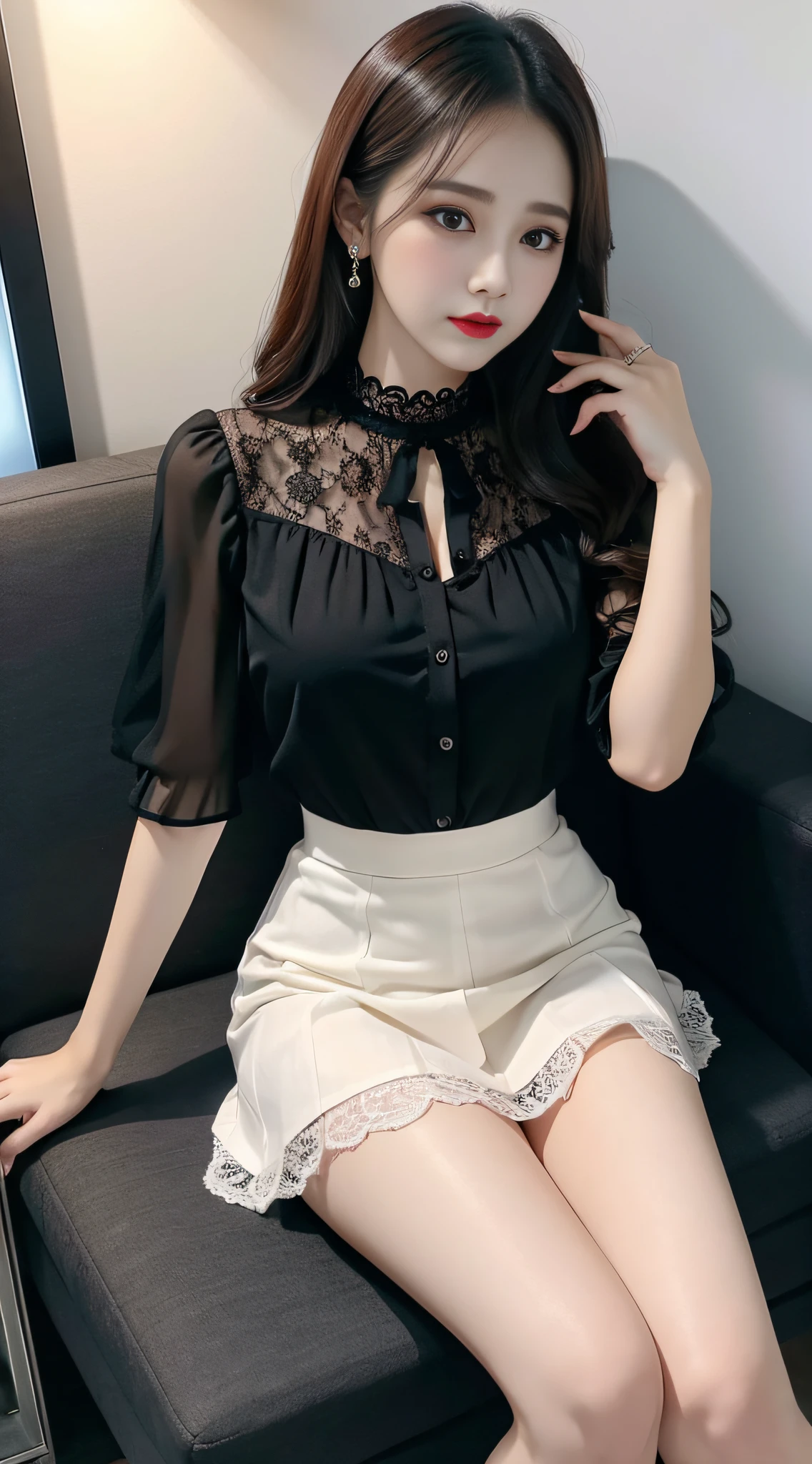 Charming beauties、blouse、tight skirts、Evil Fall、dark、brainwash、Brainwashing device、panthyhose、lacy fabric、beauty legs、a choker、Brainwashing makeup、wining、lipsticks