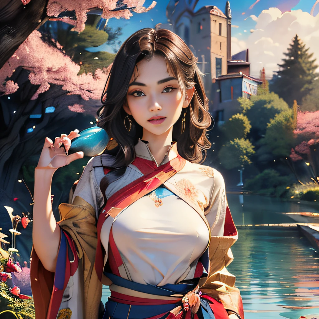 sfw, (Extremely detailed 8k wallpaper:2), (photo:2), (soigne Beautiful girl:2), (gives a lecture to friends:2), detailed (Face and eyes), (hyper realistic:1), (highly detailed:1), (epic realistic:1), rim light, (maximum details:1), cozy, (fullbody:1.3), (looking at viewer:2), (Woman's Attractive Qualities:2), (Attractive Woman:2), (Attractive:2), Smile, Intelligence, Empathy, Gracefulness, Sense of Style, Fitness, Grooming, Optimism, (Sensitivity:2), Sincerity, Romantic Gestures, Playfulness, Fashion Sense, (Sensuality:2), Charm, Modesty, Thoughtfulness, (Femininity:1), Flirtatiousness, Warmth, (Physical attractiveness:2), A beautiful smile, A love of life, strength and power, vulnerability, curiosity, wonder, love, (nature background:2), kawaii, waifu, Beautiful breasts, (attractive body:2), (Beautiful body:2), Beautiful pose, attractive pose, (Beautiful legs:1.0), (spread legs:1.0), (Beautiful clothes:1), (classic clothes:2), (elegant clothes:2), (European clothes:2), detailed clothes, (skirt:1), (blouse:1), (provocative pose)