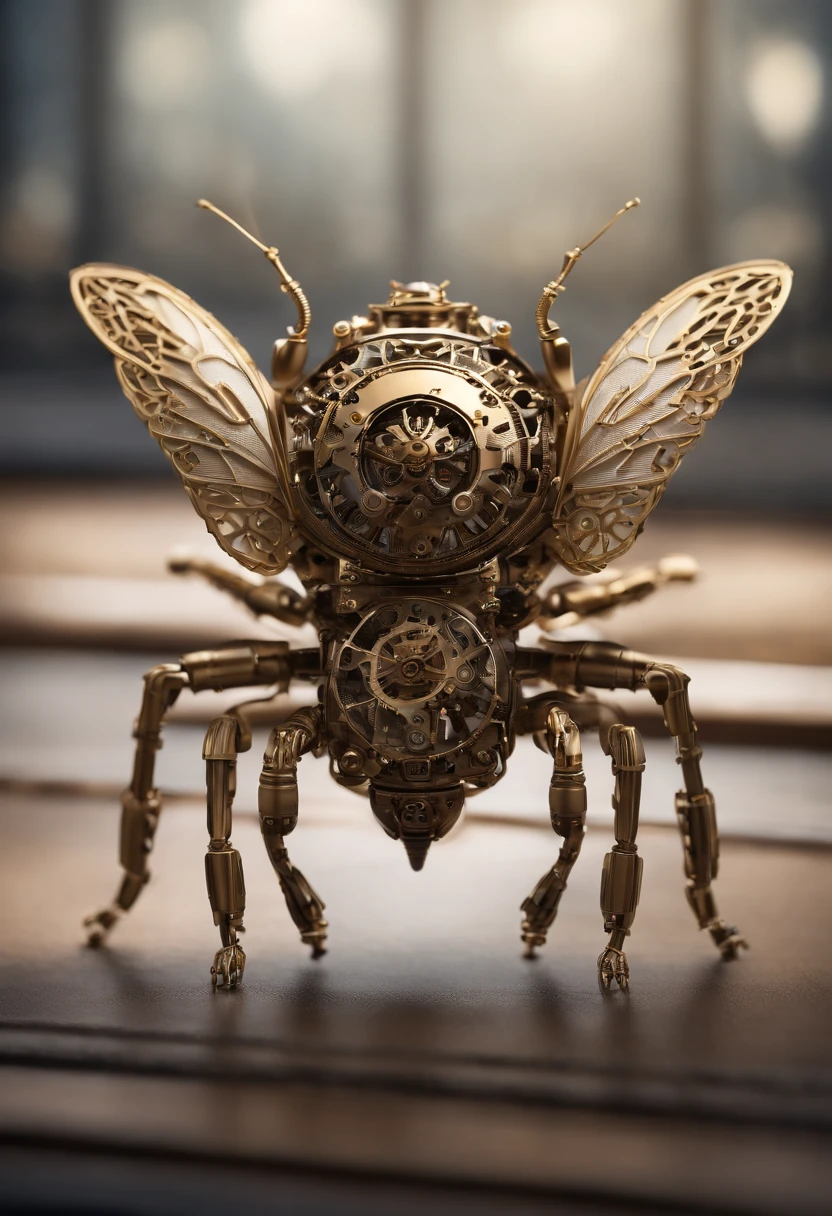 Visualize a mesmerizing and highly detailed mechanical bug, a masterpiece of intricate design. Zoom in on micro-details, capturing the precision of each gear, the delicacy of articulated limbs, and the complexity of its internal machinery.
Highlight the exquisite craftsmanship in the bug's metallic exoskeleton, showcasing intricate patterns and textures that add depth and visual interest. Emphasize the precision of its movements, whether it's the subtle flexing of joints or the intricate coordination of its mechanical wings.
Consider the lighting, allowing it to play a crucial role in accentuating the micro-details. Use shadows and highlights to bring out the depth and complexity of the mechanical bug's design, creating a visually captivating interplay of light and shadow.
Imagine the bug in a context – perhaps it's perched on a detailed surface, crawling through a futuristic environment, or posed in a lifelike manner. Integrate elements that complement the mechanical bug's intricate nature and enhance its overall visual appeal.
This detailed prompt aims to inspire the creation of a highly detailed and incredibly intricate mechanical bug, focusing on micro-details to bring out the complexity and craftsmanship of its design.