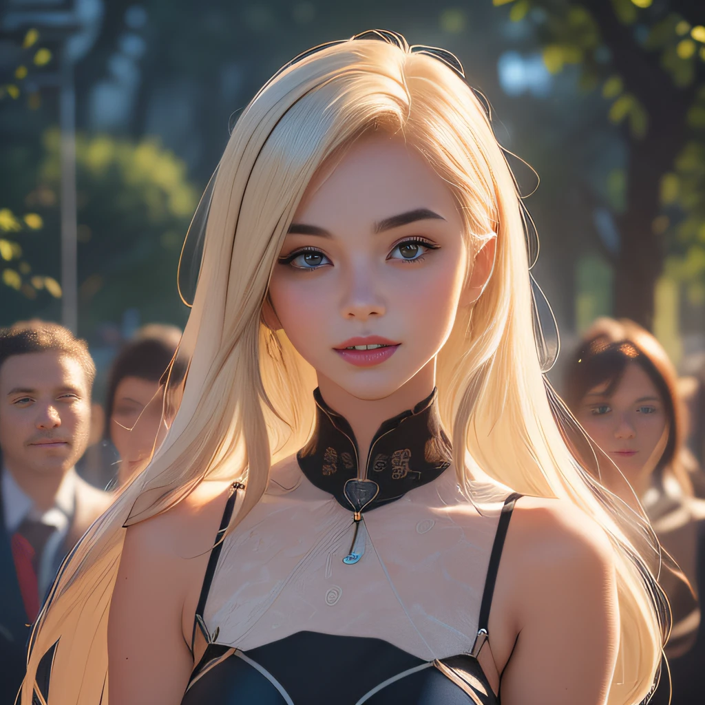 (Extremely detailed 8k wallpaper:2), (photo:2), (soigne Beautiful girl:2), (gives a lecture to friends:2), detailed (Face and eyes), (hyper realistic:1), (highly detailed:1), (epic realistic:1), rim light, (maximum details:1), cozy, (fullbody:1.3), (looking at viewer:2), (Woman's Attractive Qualities:2), (Attractive Woman:2), (Attractive:2), Smile, Intelligence, Empathy, Gracefulness, Sense of Style, Fitness, Grooming, Optimism, (Sensitivity:2), Sincerity, Romantic Gestures, Playfulness, Fashion Sense, (Sensuality:2), Charm, Modesty, Thoughtfulness, (Femininity:1), Flirtatiousness, Warmth, (Physical attractiveness:2), A beautiful smile, A love of life, strength and power, vulnerability, curiosity, wonder, love, (nature background:2), kawaii, waifu, Beautiful breasts, (attractive body:2), (Beautiful body:2), Beautiful pose, attractive pose, (Beautiful legs:1.0), (spread legs:1.0), (Beautiful clothes:1), (classic clothes:2), (elegant clothes:2), (European clothes:2), detailed clothes, (skirt:1), (blouse:1), (provocative pose)