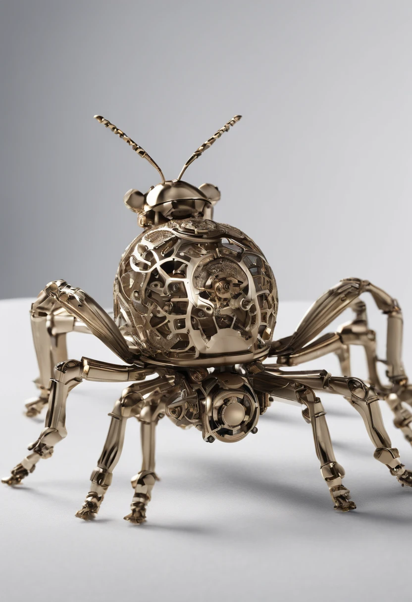 Visualize a mesmerizing and highly detailed mechanical bug, a masterpiece of intricate design. Zoom in on micro-details, capturing the precision of each gear, the delicacy of articulated limbs, and the complexity of its internal machinery.

Highlight the exquisite craftsmanship in the bug's metallic exoskeleton, showcasing intricate patterns and textures that add depth and visual interest. Emphasize the precision of its movements, whether it's the subtle flexing of joints or the intricate coordination of its mechanical wings.

Consider the lighting, allowing it to play a crucial role in accentuating the micro-details. Use shadows and highlights to bring out the depth and complexity of the mechanical bug's design, creating a visually captivating interplay of light and shadow.

Imagine the bug in a context – perhaps it's perched on a detailed surface, crawling through a futuristic environment, or posed in a lifelike manner. Integrate elements that complement the mechanical bug's intricate nature and enhance its overall visual appeal.

This detailed prompt aims to inspire the creation of a highly detailed and incredibly intricate mechanical bug, focusing on micro-details to bring out the complexity and craftsmanship of its design.