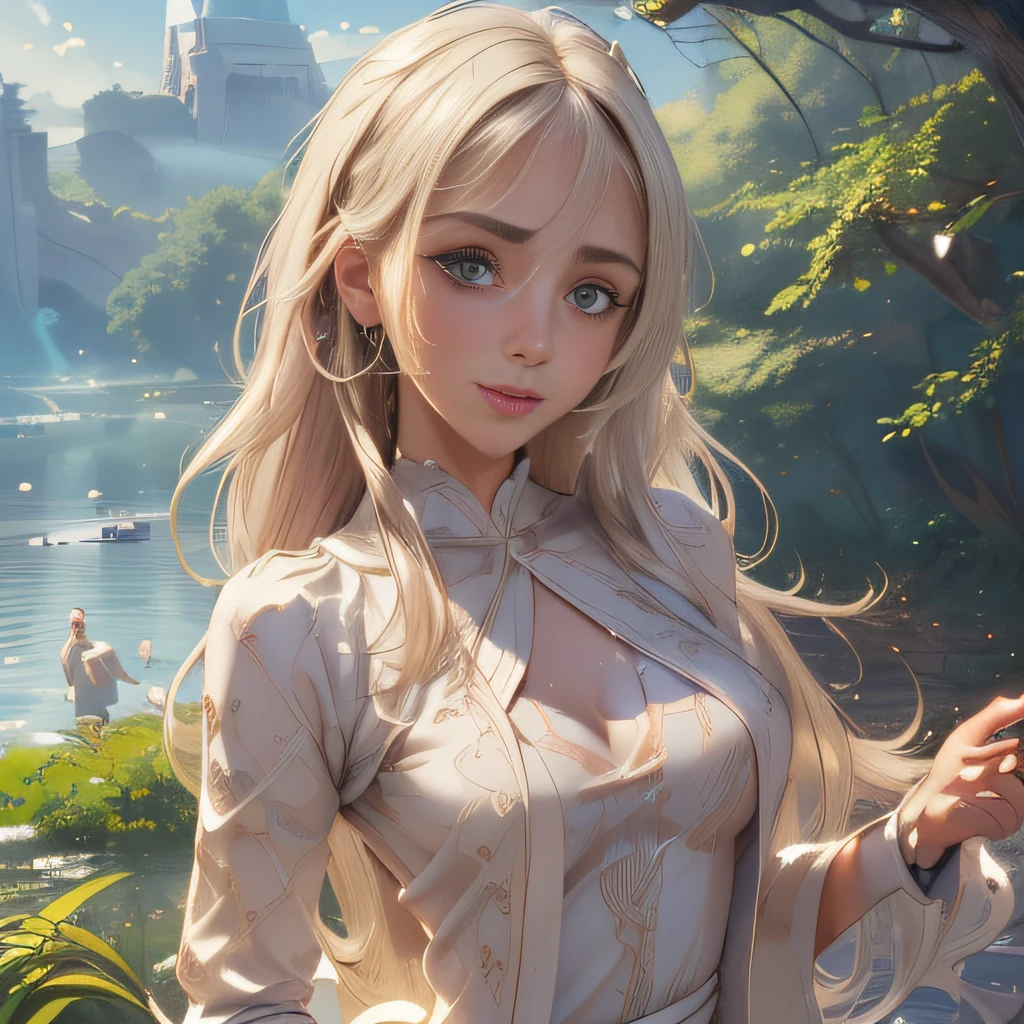 sfw, (Extremely detailed 8k wallpaper:2), (photo:2), (soigne Beautiful girl:2), (gives a lecture to friends:2), detailed (Face and eyes), (hyper realistic:1), (highly detailed:1), (epic realistic:1), rim light, (maximum details:1), cozy, (fullbody:1.3), (looking at viewer:2.0), (Woman's Attractive Qualities:2), (Attractive Woman:2), (Attractive:2), Smile, Intelligence, Empathy, Gracefulness, Sense of Style, Fitness, Grooming, Optimism, (Sensitivity:2), Sincerity, Romantic Gestures, Playfulness, Fashion Sense, (Sensuality:2), Charm, Modesty, Thoughtfulness, (Femininity:1), Flirtatiousness, Warmth, (Physical attractiveness:2), A beautiful smile, A love of life, strength and power, vulnerability, curiosity, wonder, love, (nature background:2), kawaii, waifu, Beautiful breasts, (attractive body:2), (Beautiful body:2), Beautiful pose, attractive pose, (Beautiful legs:1.0), (spread legs:1.0), (Beautiful clothes:1), (classic clothes:2), (elegant clothes:2), (European clothes:2), detailed clothes, (skirt:1), (blouse:1), (provocative pose)