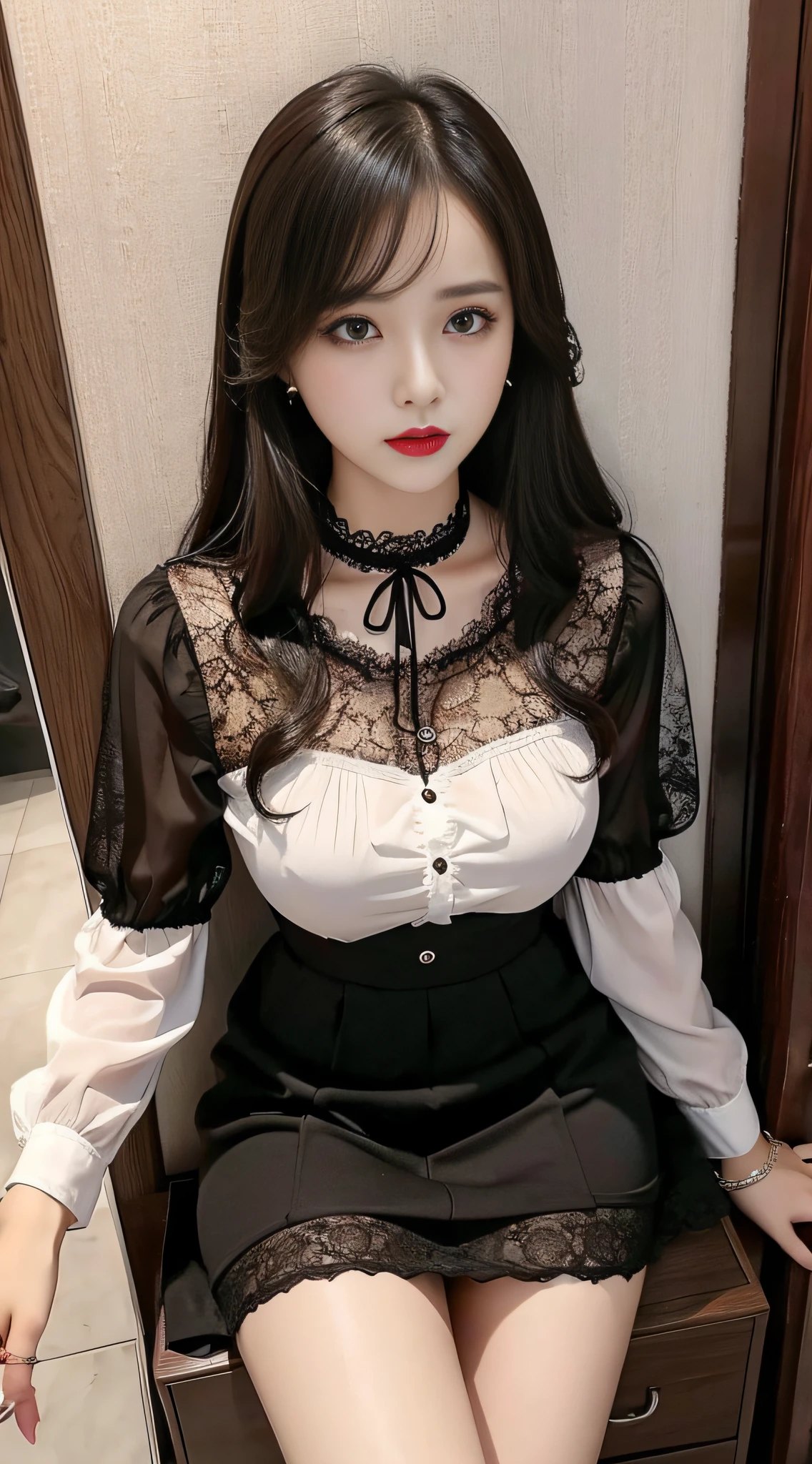 Charming beauties、blouse、tight skirts、Evil Fall、dark、brainwash、Brainwashing device、panthyhose、lacy fabric、beauty legs、a choker、Brainwashing makeup、wining、lipsticks