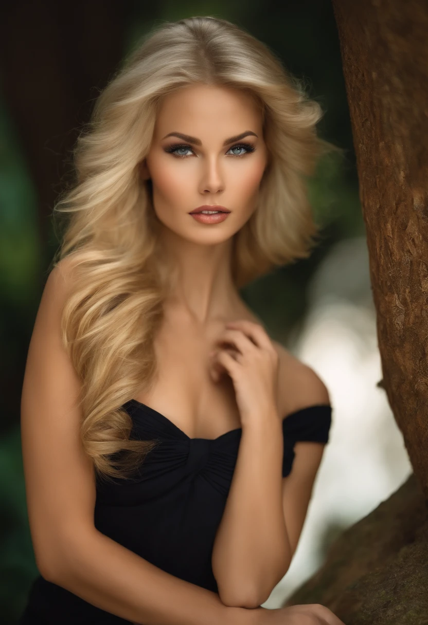 blonde beautiful women in longerine