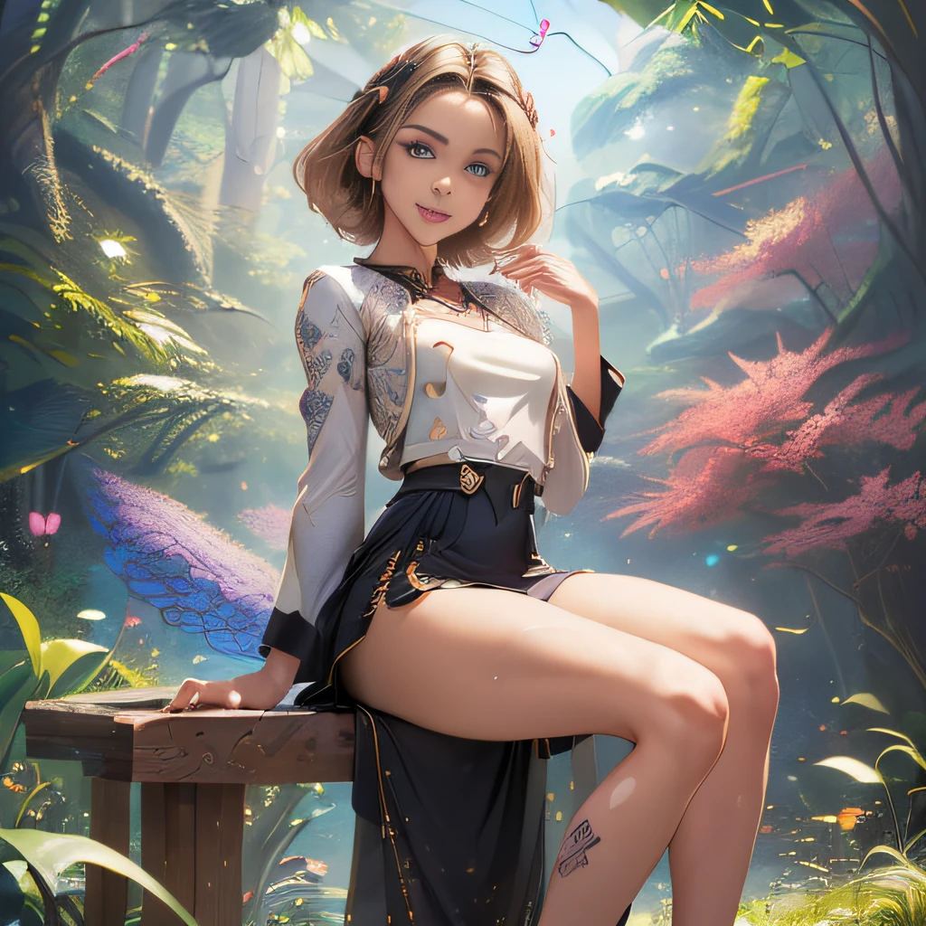 sfw, (Extremely detailed 8k wallpaper:2), (photo:2), (soigne Beautiful girl:2), (gives a lecture to friends:2), detailed (Face and eyes), (hyper realistic:1), (highly detailed:1), (epic realistic:1), rim light, (maximum details:1), cozy, (fullbody:1.3), (looking at viewer:2), (Woman's Attractive Qualities:2), (Attractive Woman:2), (Attractive:2), Smile, Intelligence, Empathy, Gracefulness, Sense of Style, Fitness, Grooming, Optimism, (Sensitivity:2), Sincerity, Romantic Gestures, Playfulness, Fashion Sense, (Sensuality:2), Charm, Modesty, Thoughtfulness, (Femininity:1), Flirtatiousness, Warmth, (Physical attractiveness:2), A beautiful smile, A love of life, strength and power, vulnerability, curiosity, wonder, love, (nature background:2), kawaii, waifu, Beautiful breasts, (attractive body:2), (Beautiful body:2), Beautiful pose, attractive pose, (Beautiful legs:1.0), (spread legs:1.0), (Beautiful clothes:1), (classic clothes:2), (elegant clothes:2), (European clothes:2), detailed clothes, (skirt:1), (blouse:1), (provocative pose)