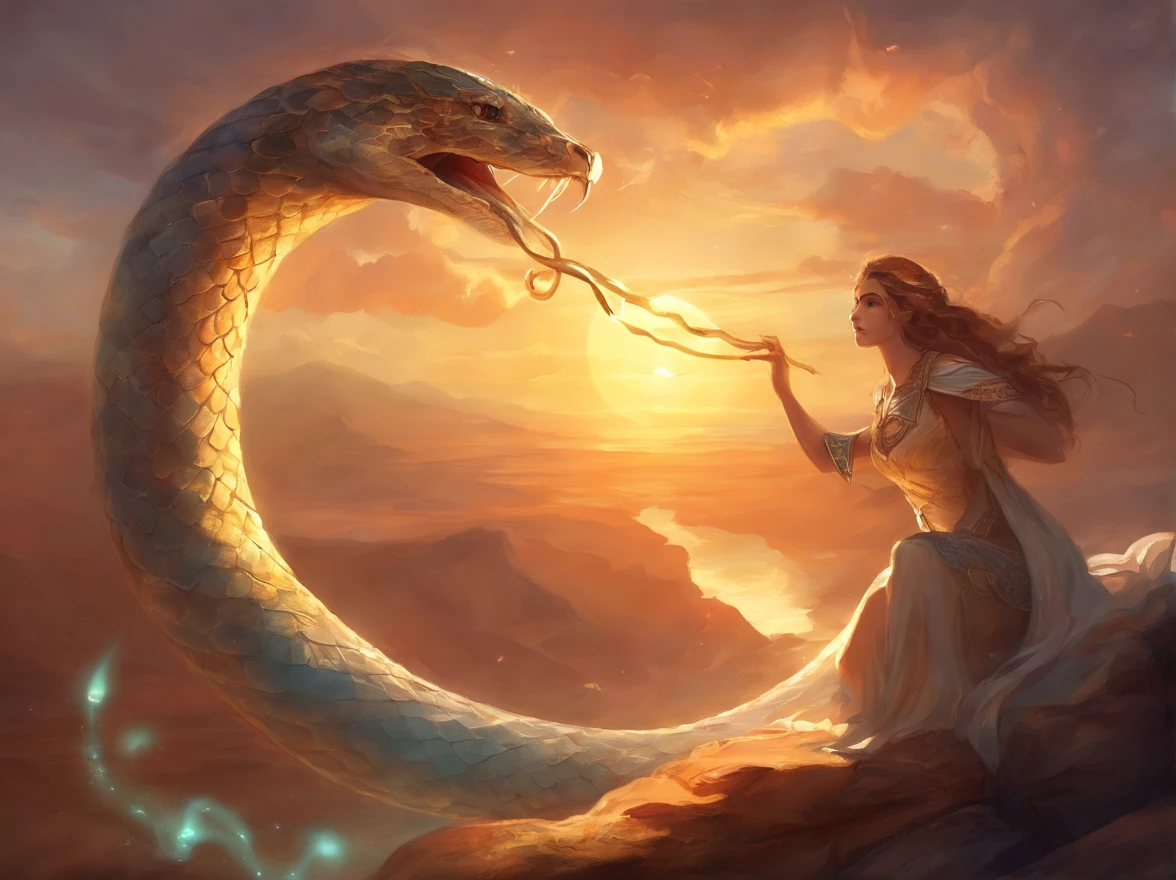 greek mythology snake, sunlight