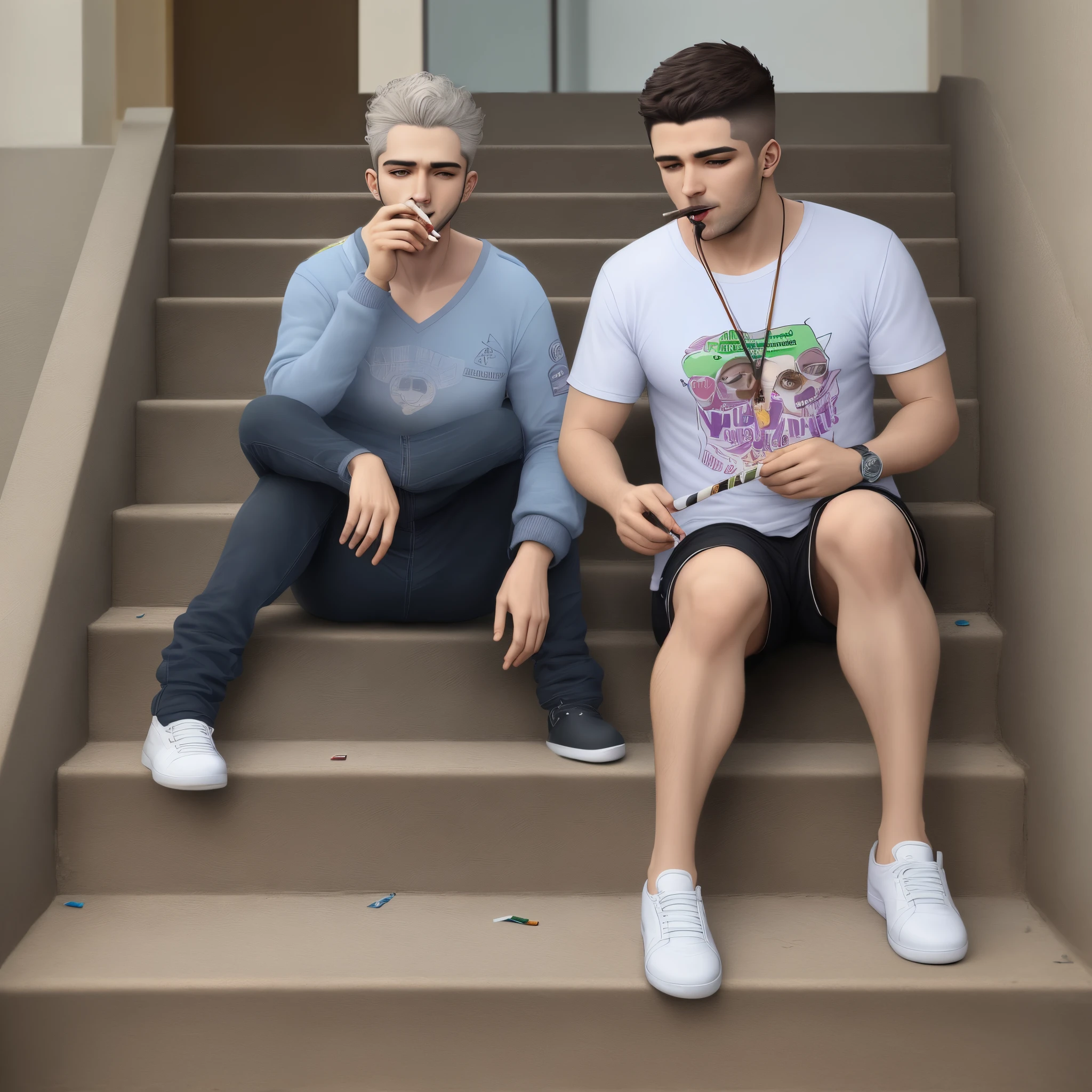 Zayn Malik's feet being sucked by Niall Horan