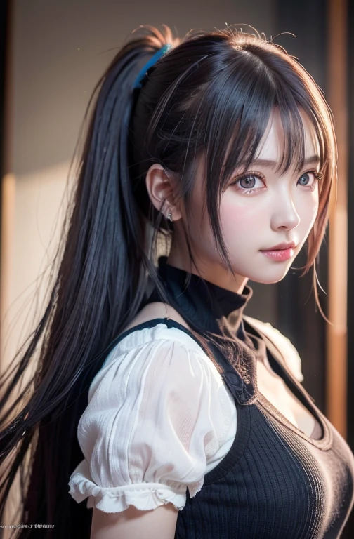 top-quality、8K Masterpiece、超A high resolution、(Photorealsitic:1.3)、Raw photo、女の子1人、silver white hair、poneyTail、glowy skin、1 super beautiful college girl、((super realistic details))、portlate、globalillumination、Shadow、octan render、8K、ultrasharp、highly intricate detail、Realistic light、CGSoation Trends、Beautiful eyes、radiant eyes、Facing the camera、
