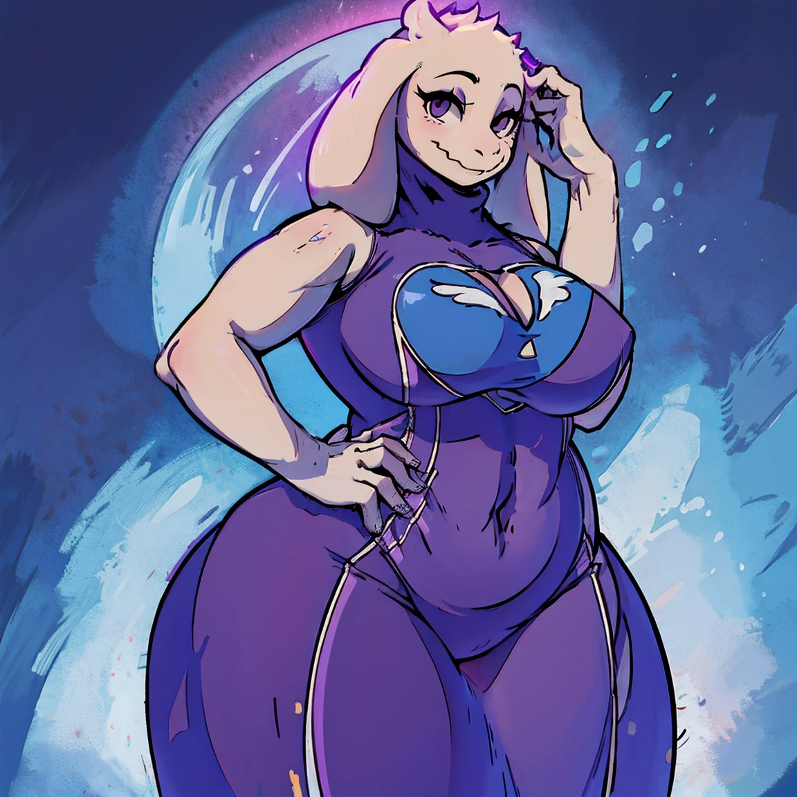 Personaje toriel, cuerpo completo traje detallado.