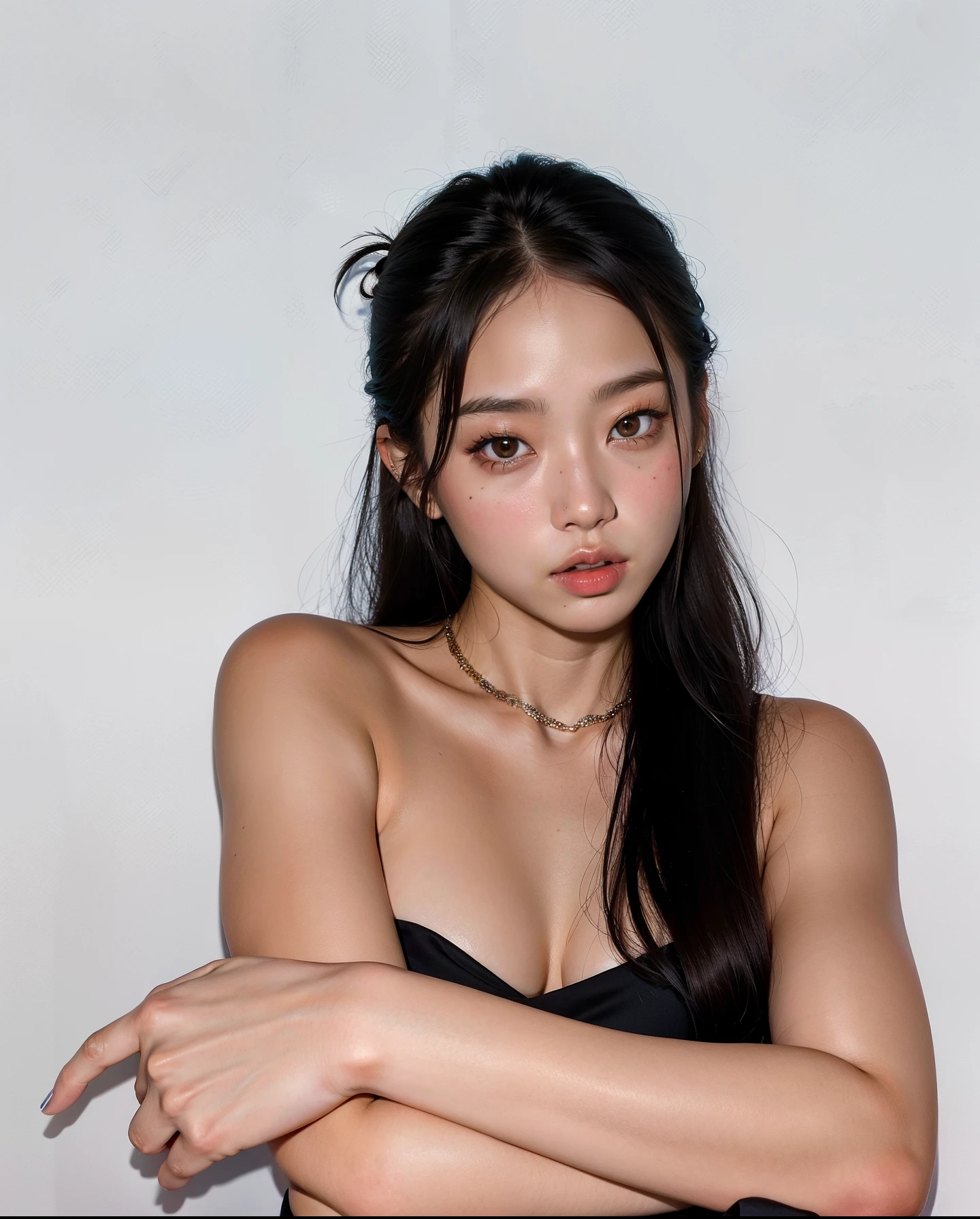 there is a woman with long black hair posing for a picture, linda mulher coreana jovem, coreana, Retrato de Jossi de Blackpink, a young asian woman, jennie blackpink, Mulher sul-coreana bonita, mulher coreana jovem bonita, young asian girl, Asian girl, an Asian woman, 18 anos, Beautiful Asian girl, Ulzzang, asian features