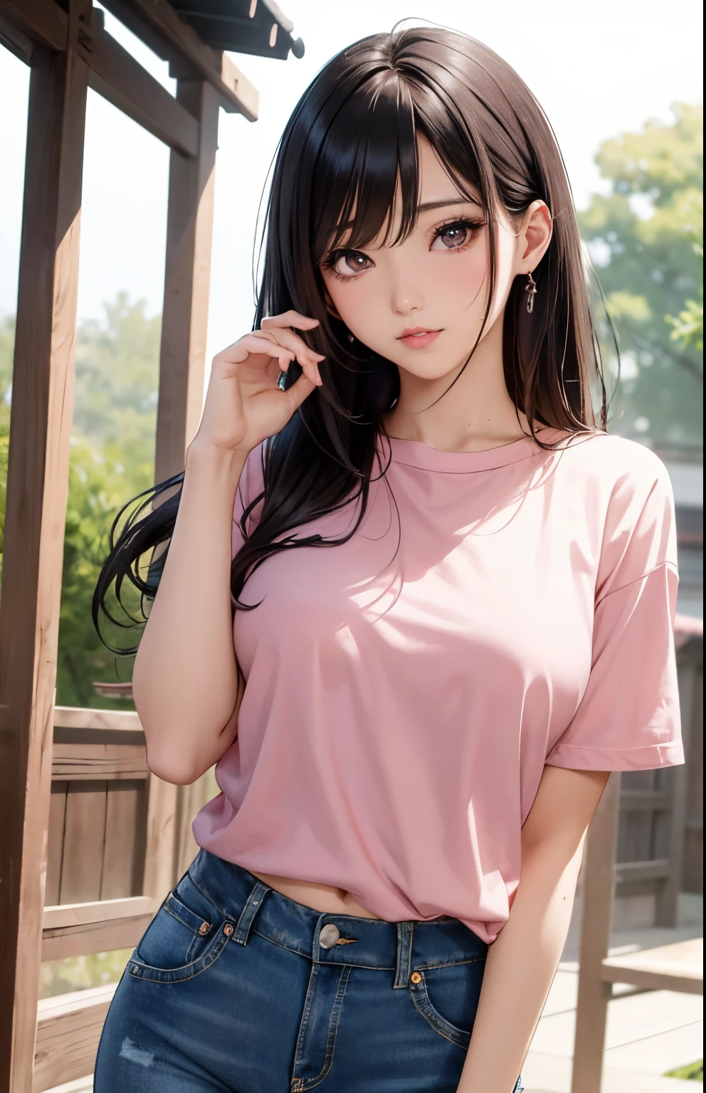 女の子1人, Beautiful, 18year old, Rolling, Touching the crotch