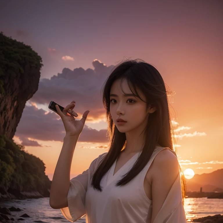 best quality,masterpiece,1girl of a Imaginative Macanese Female Page,Crude hair,background is Unique The Tablets of Stone,at Sunrise,Cel shaded,anaglyph effect,ultra high res,Extremely Detailed Official Unity 8K Wallpapers,ultra high res,ultra high quality,