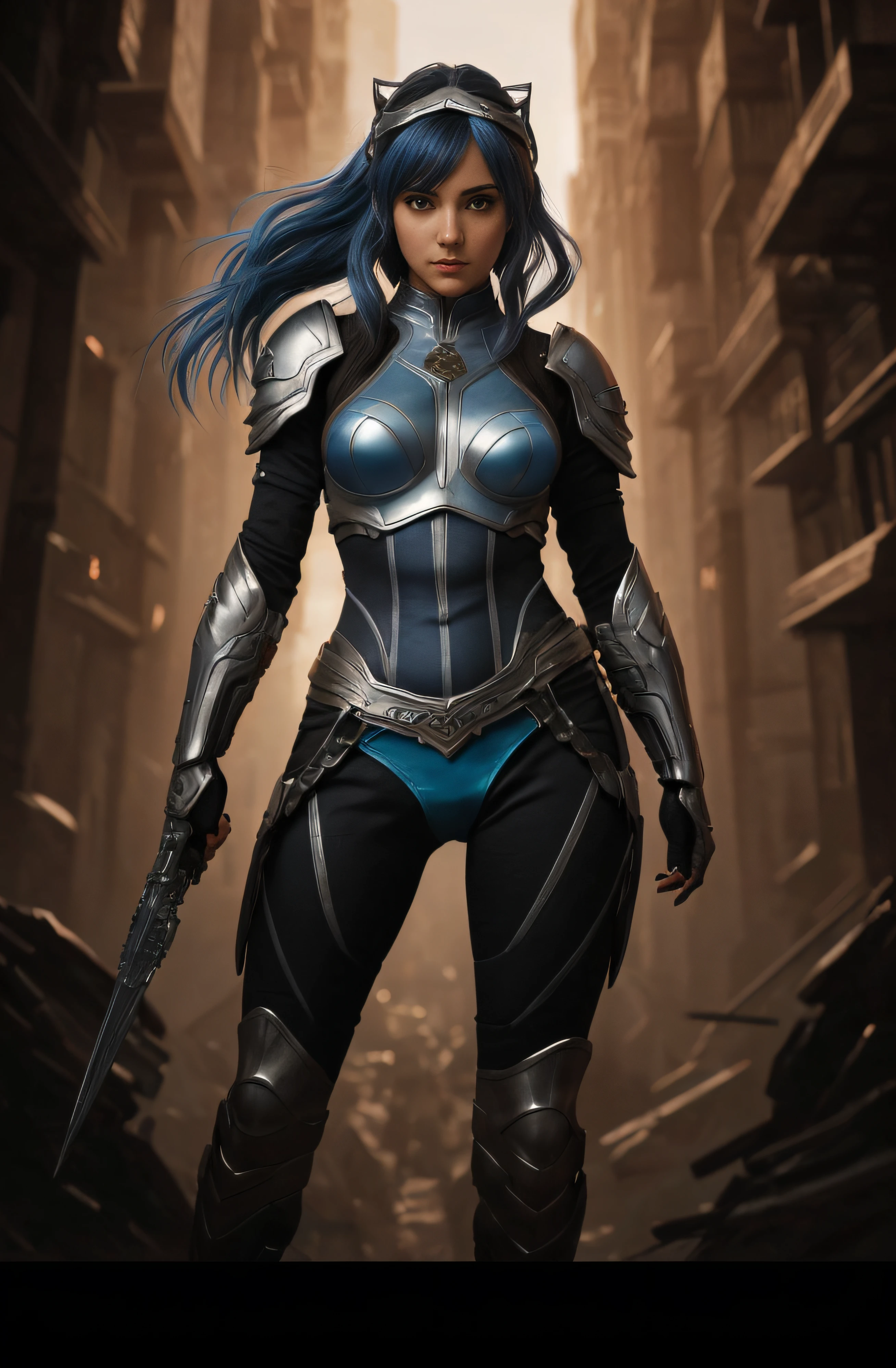 Un primer plano de una mujer con un vestido plateado y azul, Chengwei Pan en ArtStation, por Yang J, Detailed fantasy art, Impresionante arte de personajes, Fanart Mejor ArtStation, epic exquisite character art, hermosa armadura, Artgerm extremadamente detallado, Arte detallado del anime digital, Artgerm en ArtStation Pixiv, Chica armadura