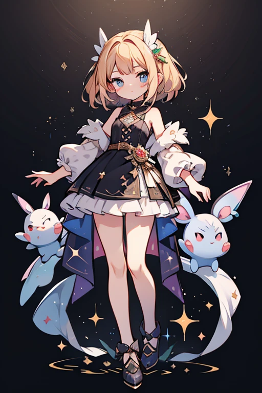 human Nidorina ; glitter; full body; outfit Nidorina inspired