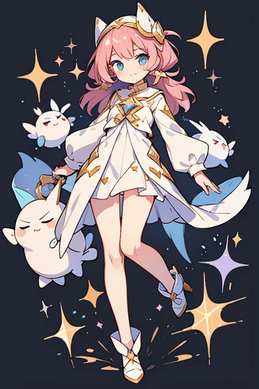 human Clefable ; glitter; full body; outfit Clefable inspired
