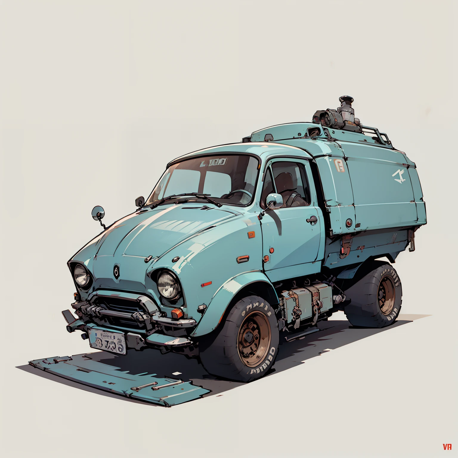 Car Datsan 180-j 1975 blue_glitter, There are surfboards on top, Highly detailed illustration.", vehicle illustration, Cartoon style illustration, cartoonish style, hd illustration, hyperdetailed illustration, Vector illustration, hyper real highly detailed, Highly detailed illustration, high detail illustration, Vintage illustration, Highly detailed caricature, Artistic illustration, highly detailed vector art, Beautiful artistic illustration