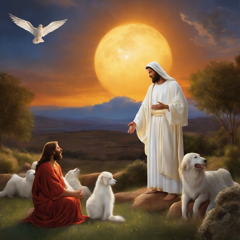 Y, while they were talking like this, Jesus was sitting a little apart. And it came to pass that on the fifteenth day of the moon of the month of têbêth,day when there was a full moon, el sol, rising in his ordinary career, emitted an incomparable light.
15. Because it came from the light of lights, and came upon Jesus, and completely surrounded him.