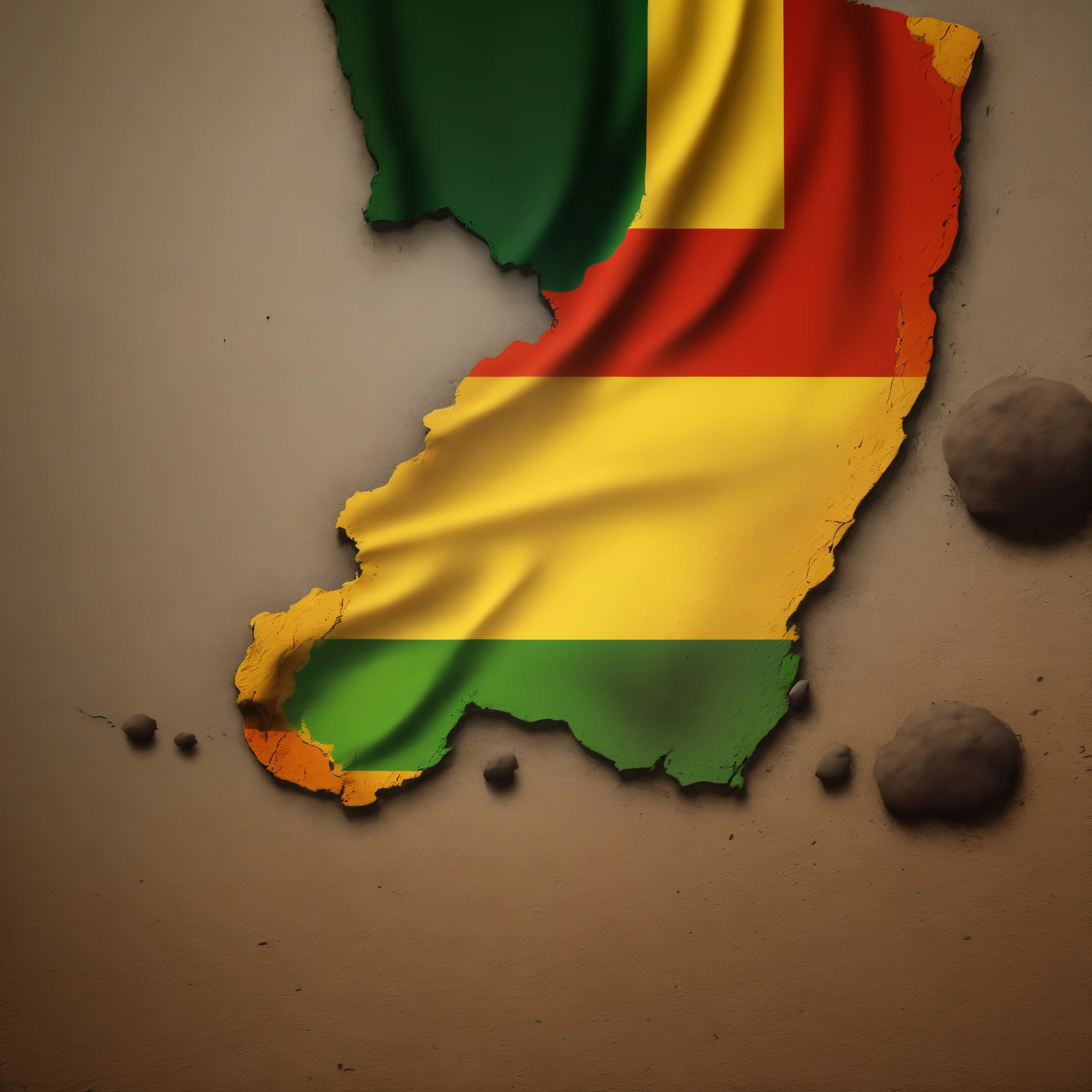 Ethiopian flag in the war