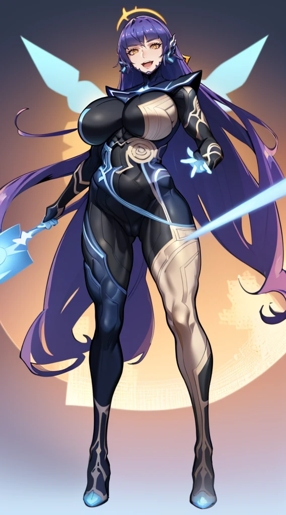 (best quality,masterpiece:1.2),intricate details,beautiful detailed eyes,beautiful detailed lips,extremely detailed eyes and face,longeyelashes,super curvy,comic style,vibrant colors,standing,innocent, full body, standing, smile,, holy magicalgirl, open mouth fang, holy haura, halo, smile, joyfull, paladin, sword holding, full body , boots, standing,cute,breast, curvy, female,fantasy goddess,there is a cartoon picture of a woman with a very large breast, glowing angelic being, glowing holy aura, inspired by Luma Rouge, the non-binary deity of spring, ethereal rainbow nimbus, the butterfly goddess of fire, inspired by Marie Angel, glowing aura around her, astral fairy, as the goddess of the sun, “uwu the prismatic person, big breast, happy, beautiful eyes, , full body, walking, long robe, long dress, ,priestess ,holy, smile, god rays, ray tracing, sparkle, cinematic lighting, UHD, retina, masterpiece, ccurate, anatomically correct, textured skin, super detail, high details, high quality, award winning, best quality, highres, 1080P, HD, 4K, thunder aura, light aura,full body suit