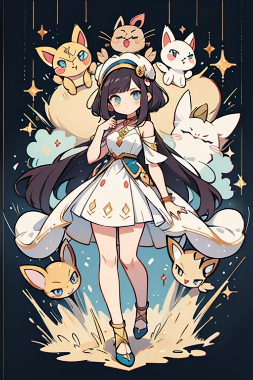 human Persian pokemon; glitter; full body; outfit Meowth pokemon inspired