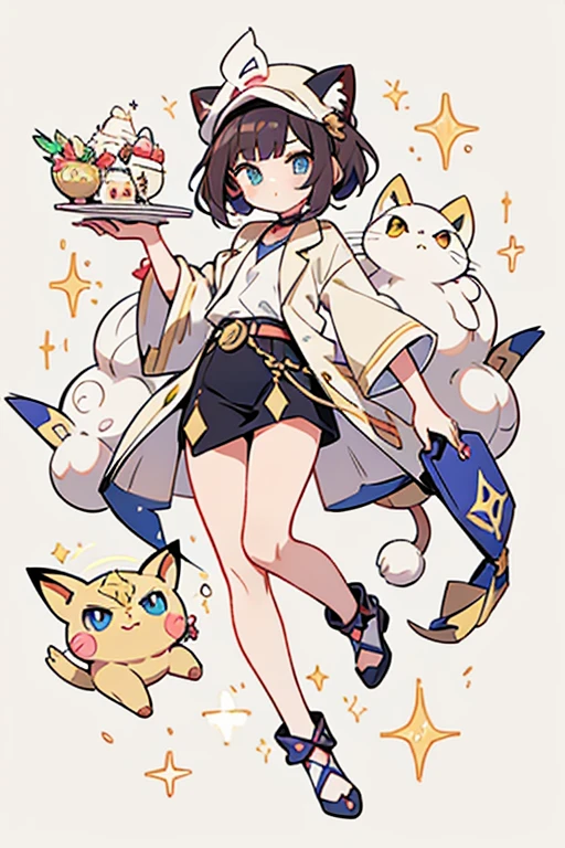 human Persian pokemon; glitter; full body; outfit Meowth pokemon inspired