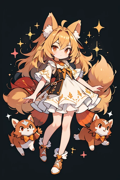 human Growlithe ; glitter; full body; outfit Growlithe inspired