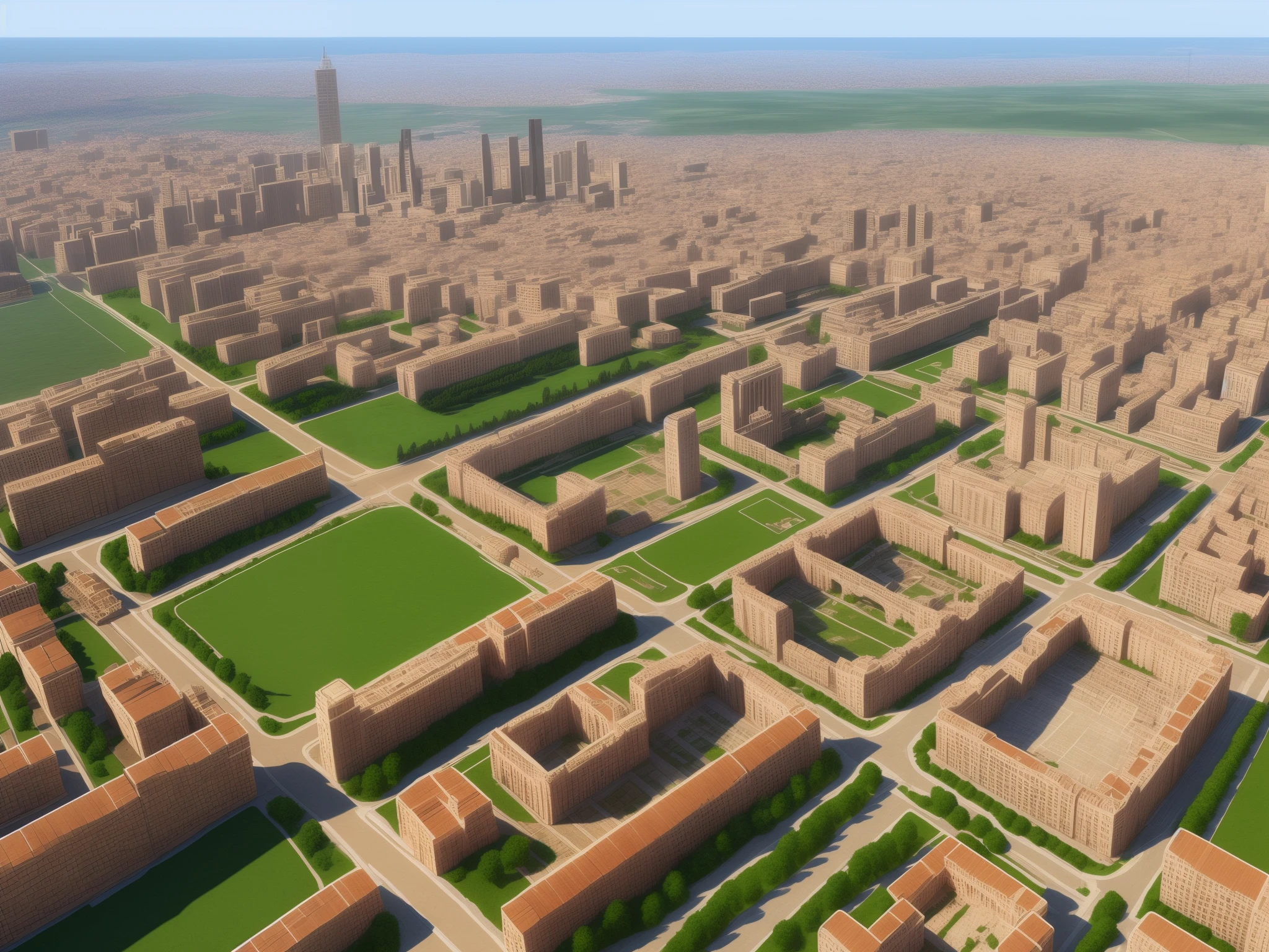 Roman empire realistic city landscape