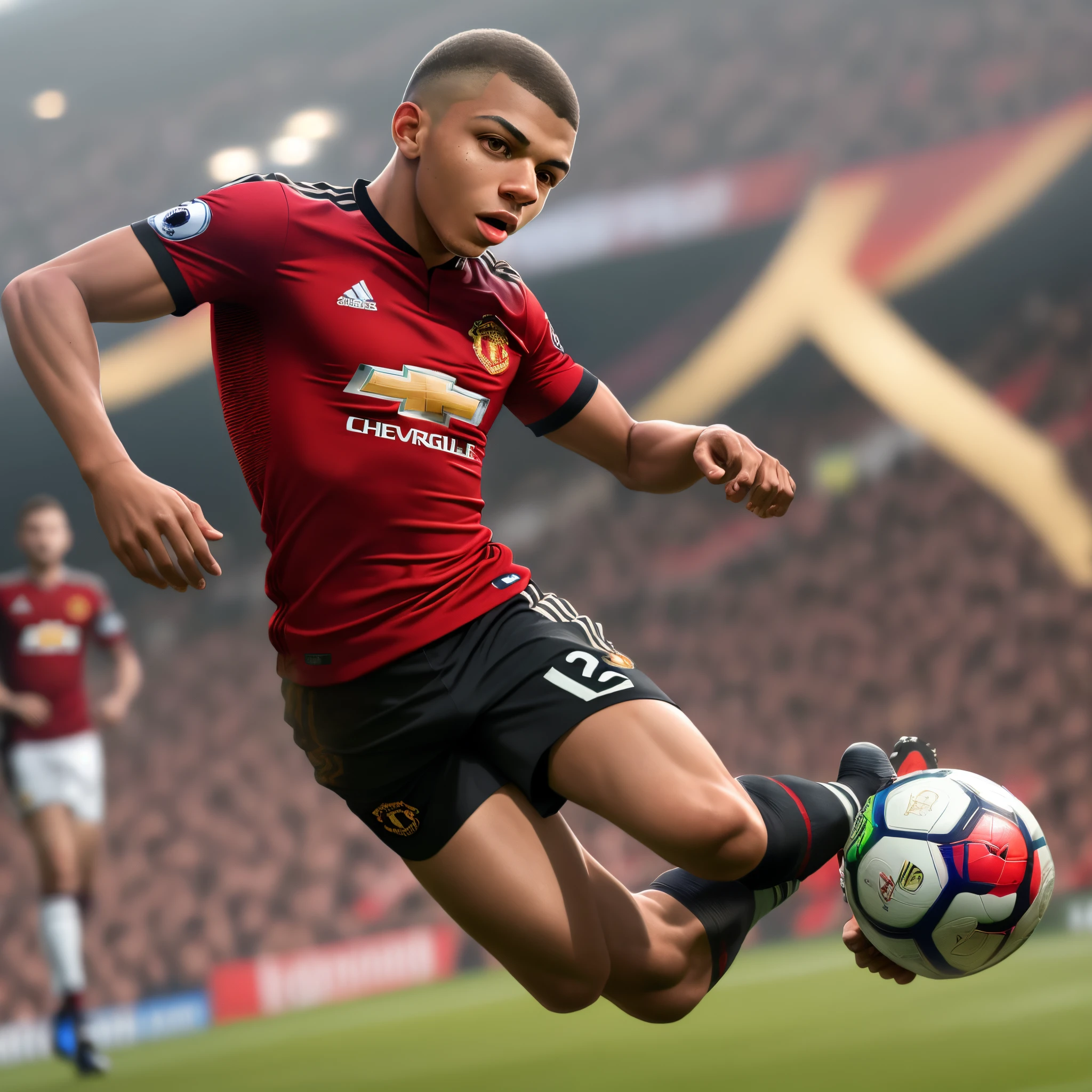 Mbappe jogando no Manchester United