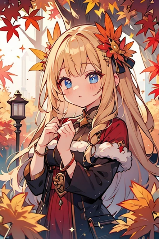 autumn season goddess; glitter