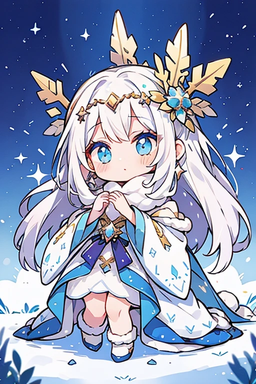 winter season goddess; glitter
