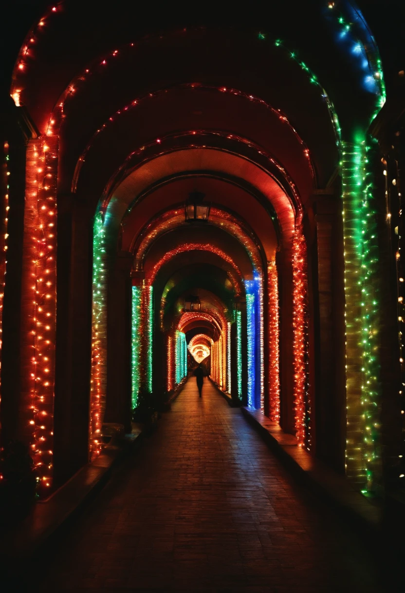 stunning christmas illuminations、Glowing lighting、illuminated tunnel、10 million LED lights shine、Seven colored lighting、Seven colored lighting、Seven colored lighting、Illuminated