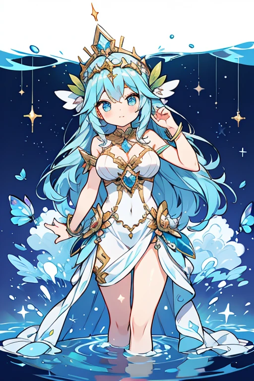 water element goddess; glitter