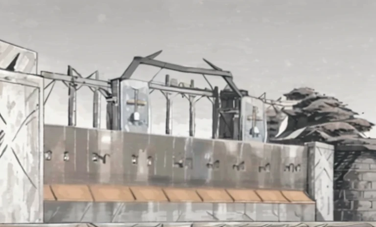 Modern technology military gate,Full of technology,Metallic,military bunker,Armed,There is a muzzle,The Great Wall of Steel,Great Wall Duozi