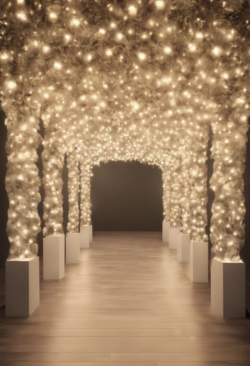 stunning christmas illuminations、Glowing lighting、illuminated tunnel