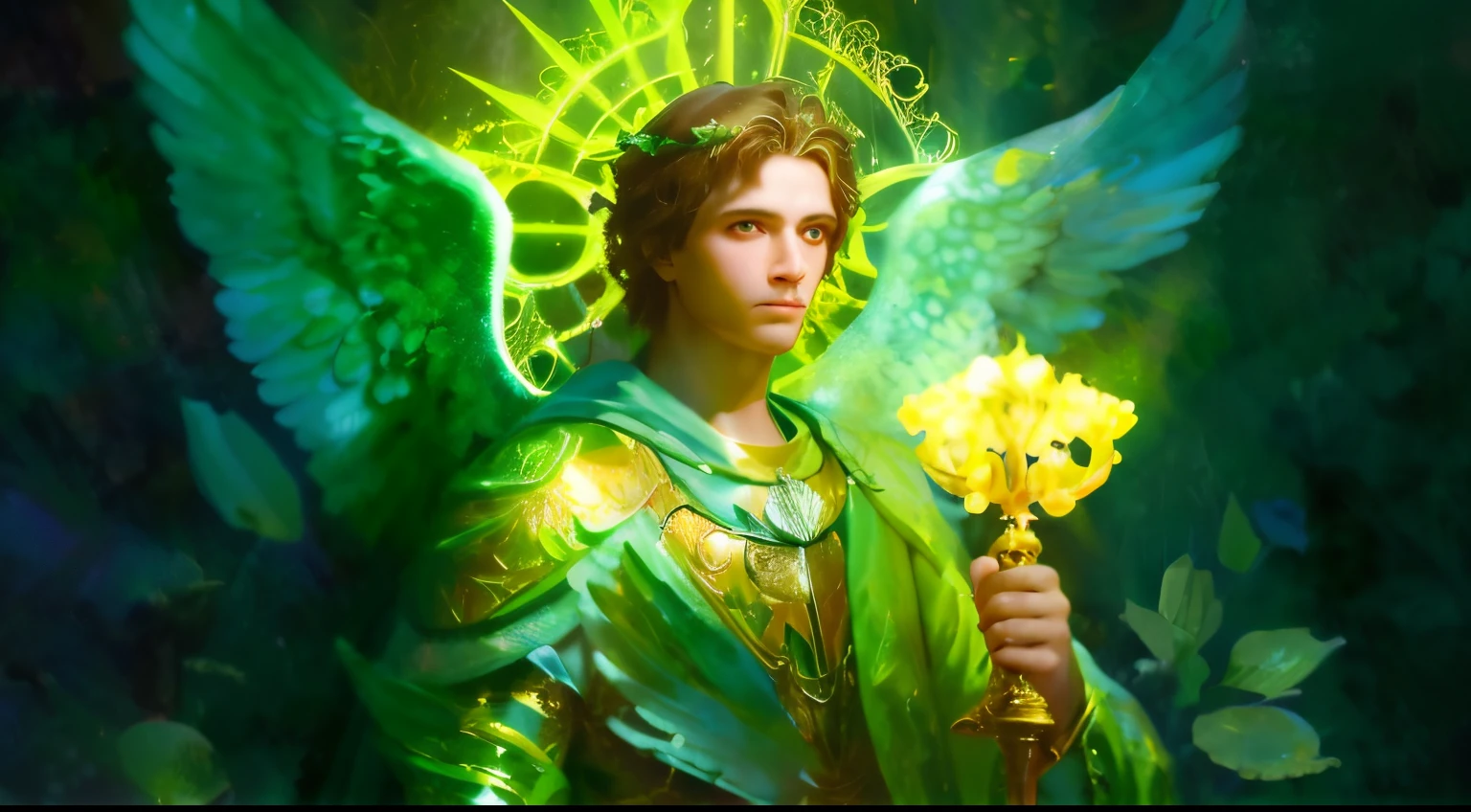 a painting of an angel holding a torch in his hand, ser anjoical brilhante, Arcanjo Miguel, arcanjo, Ethereal Angelic Being of Light, Directed by: Arthur Pan, Directed by: Aleksander Gierymski, cheio de pinturas de anjos, Angelic Light, angel spirit guide, Directed by: Pablo Munoz Gomez, Directed by: Vladimir Borovikovsky, Um Anjo da Luz do Amanhecer, anjo