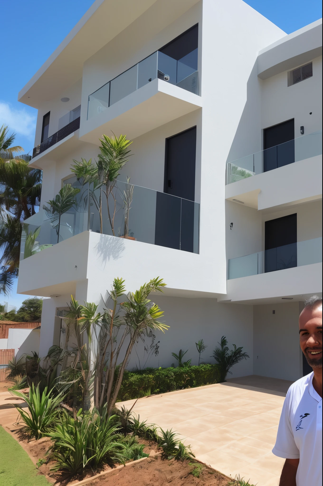 Pintor em obra residencial
