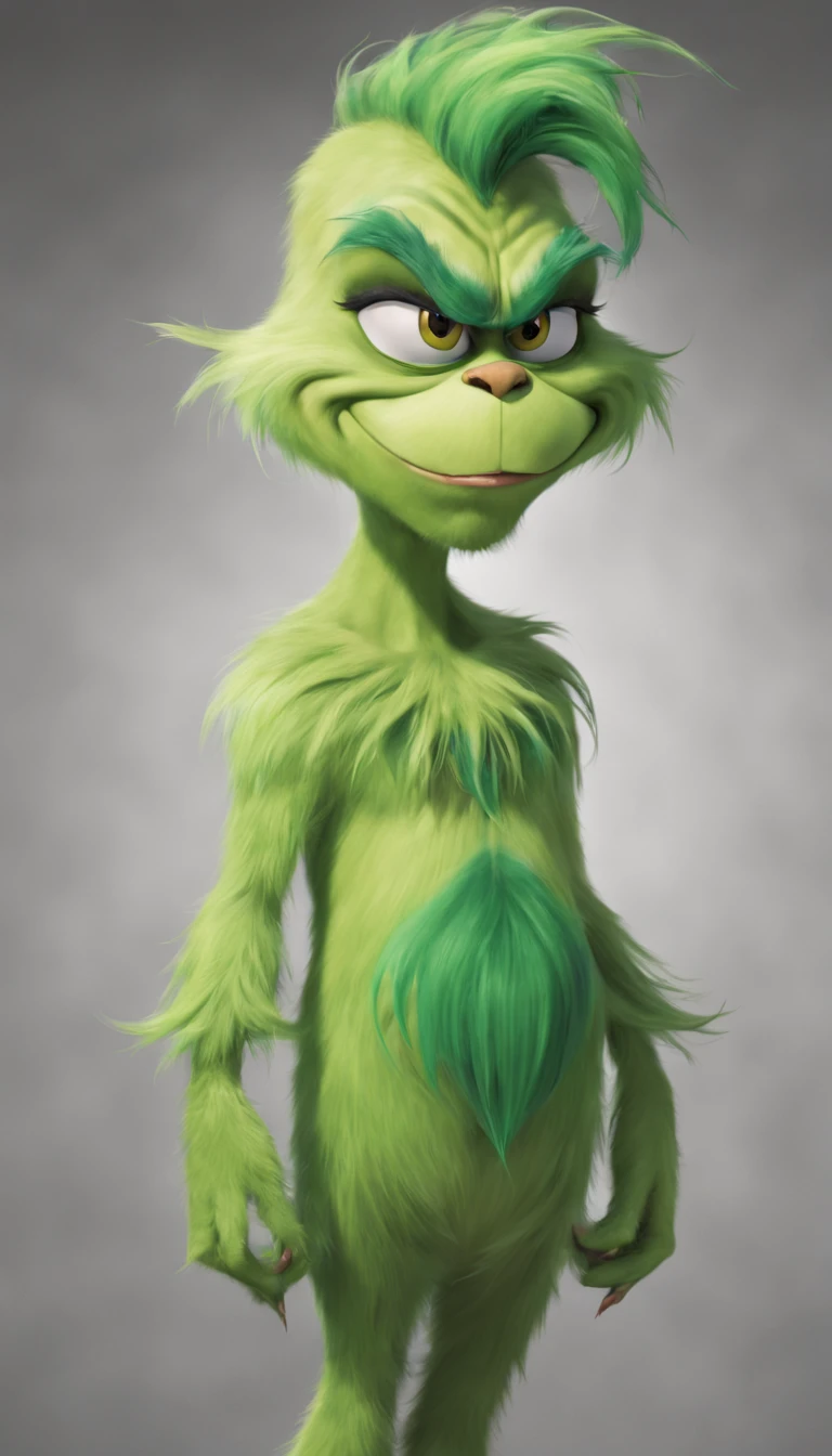 cartoon character,Green haired monster Grinch