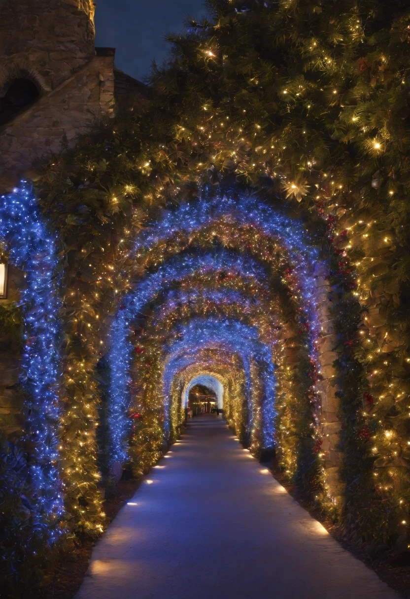 stunning christmas illuminations、Glowing lighting、illuminated tunnel、1,0 million LED lights shine、Seven colored lighting、Seven colored lighting、Seven colored lighting、Illuminated