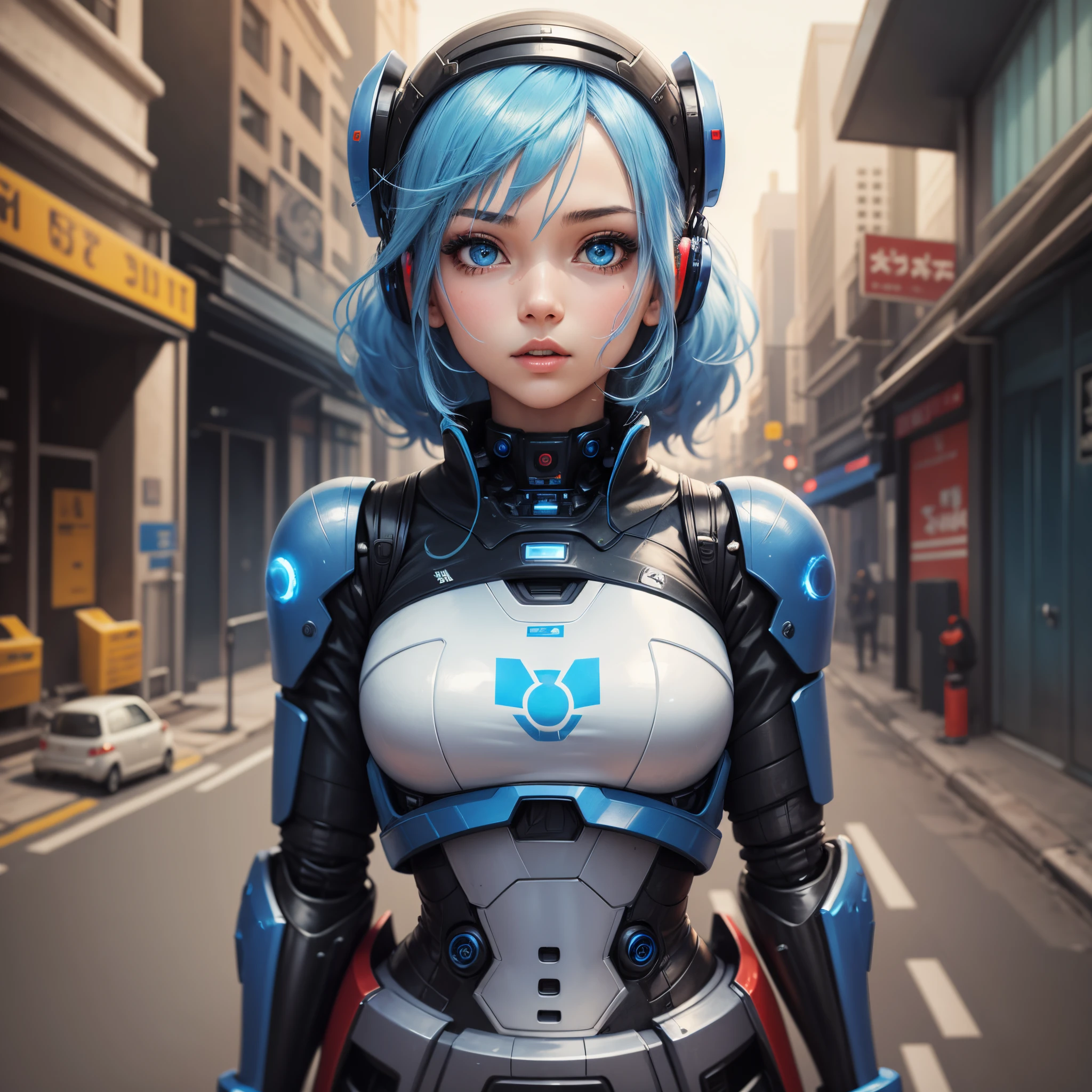 robot, girl, car, blue hair --auto --s2