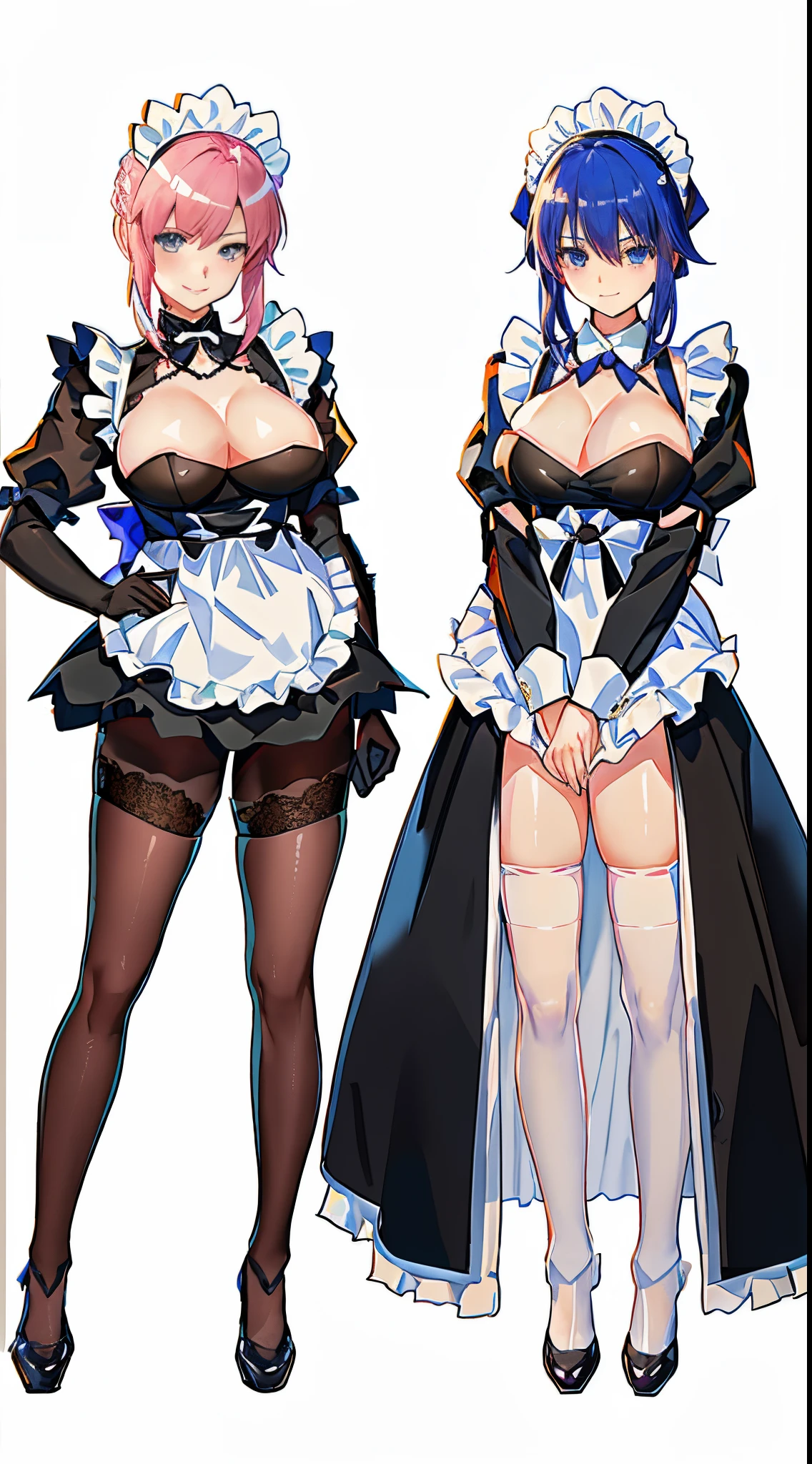 Photos taken by professional photographers,Live Action,4K、Two women in maid clothes, anime maids riding early tanks, Artorian Pendragon, anime style like fate/Stay Night, Fate Grand Order, maid clothes, Ecchi anime style, characters from azur lane, Ecchi style, full body commission for, small curvy , Ecchi, anime girls in maid costumes